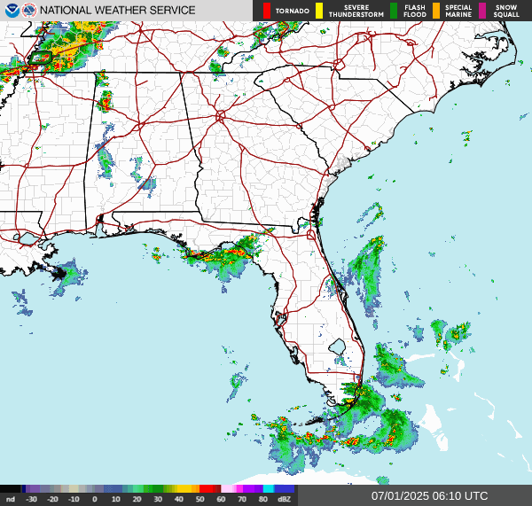 Weather radar map