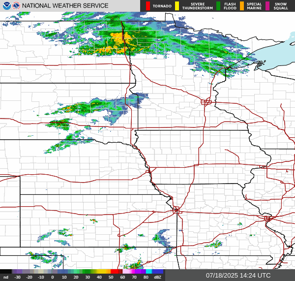 Weather radar map
