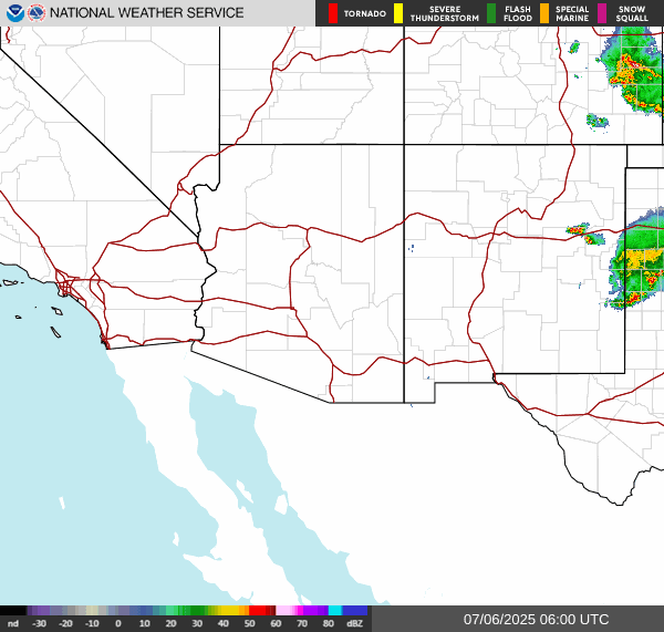 Weather radar map