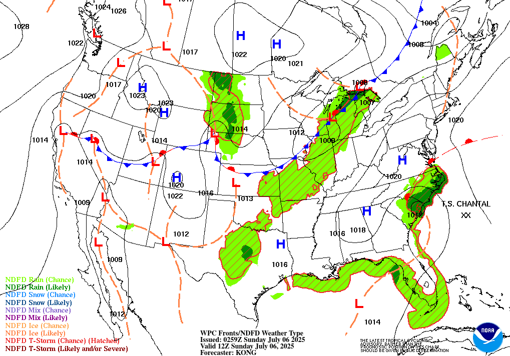 Weather radar map